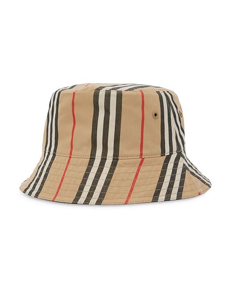 burberry reversible icon stripe bucket hat|Reversible Icon Stripe Cotton Bucket Hat .